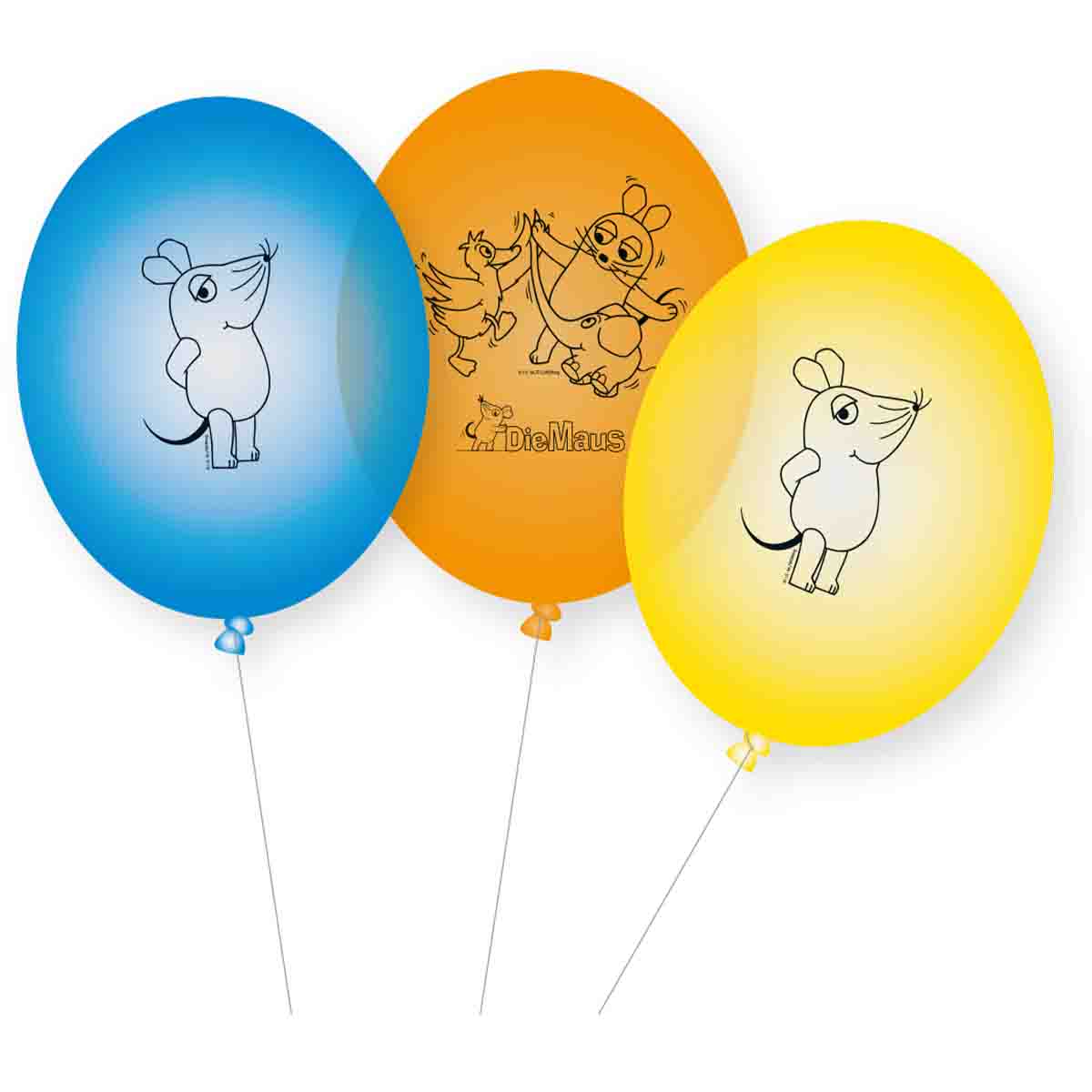 Die Maus Dekoset Servietten, Wimpelkette, Konfetti und Ballons