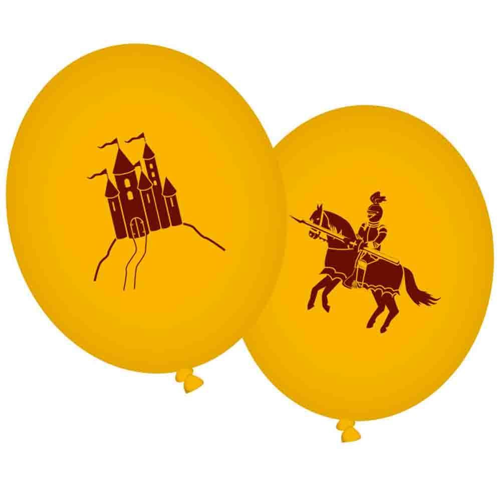 Luftballons Ritter und Schloss