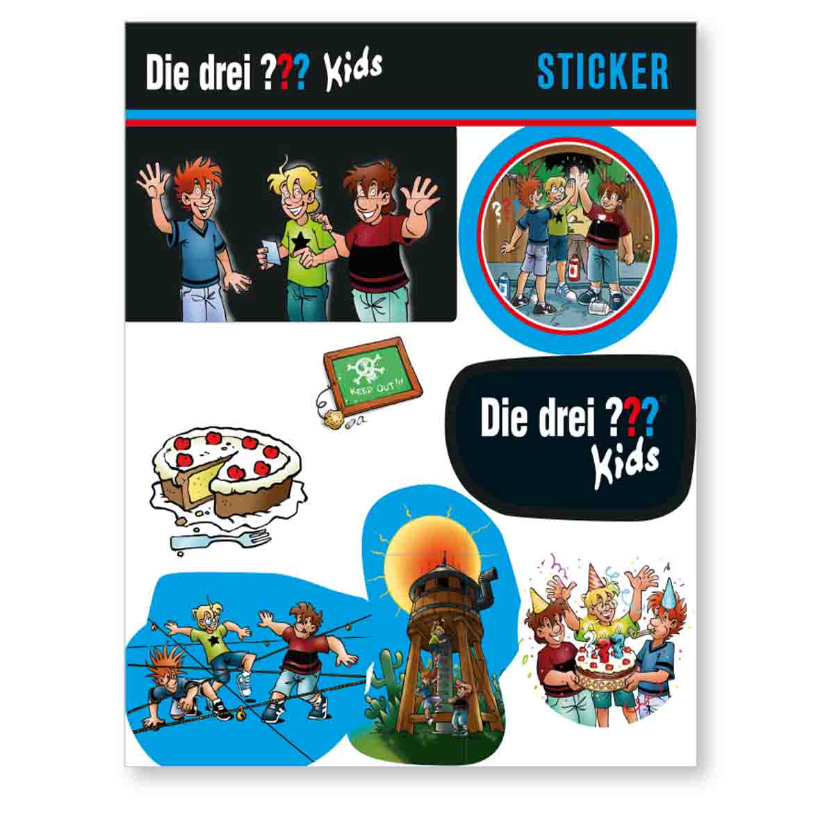 Die Drei ??? Kids Mitgebselset Rätselheft + Sticker + Buntstifte