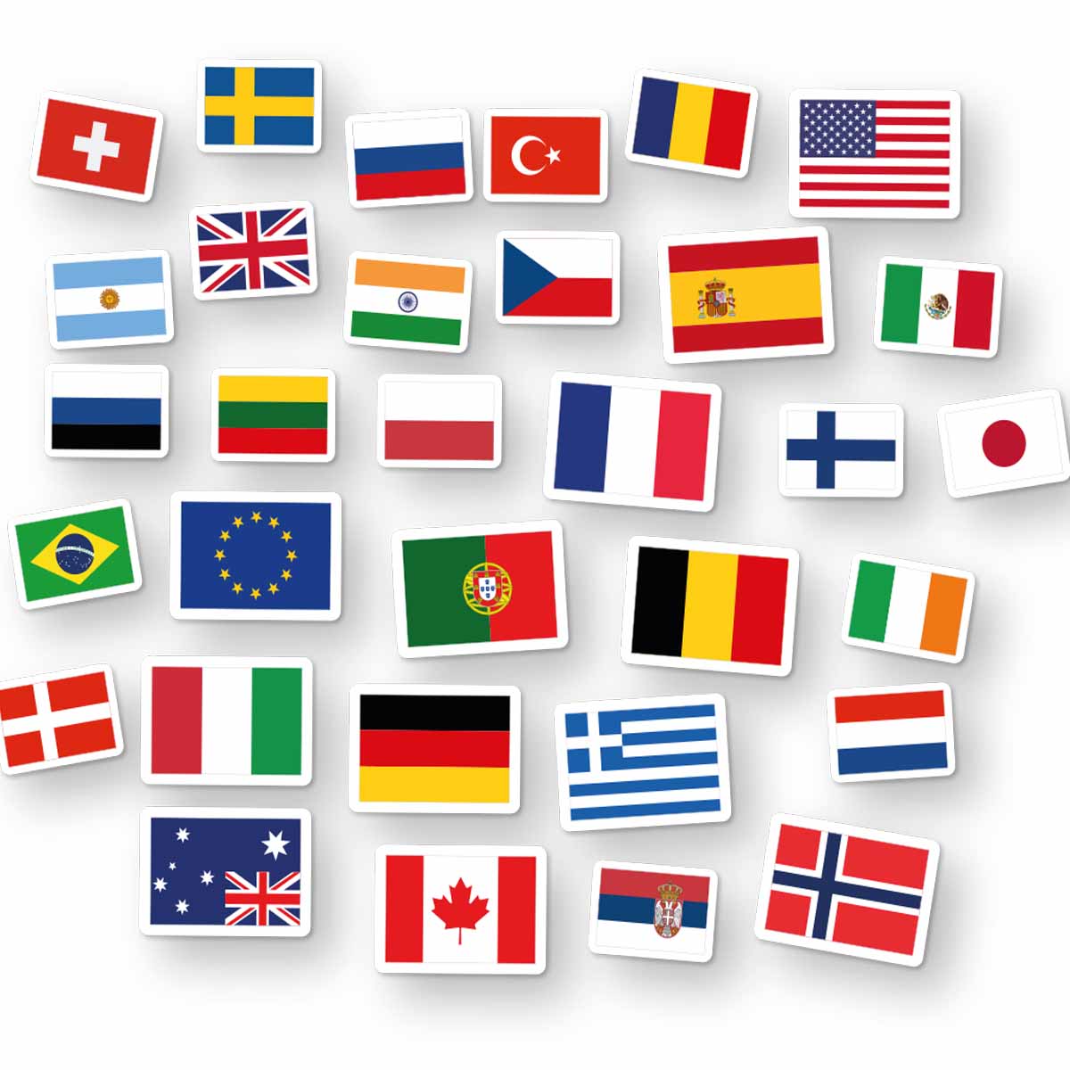 Dekoset Länderflaggen Servietten, Wimpelkette, Konfetti und Ballons