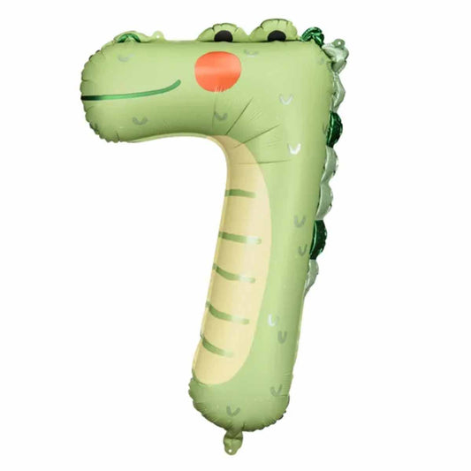 Folienballon 7 Krokodil 85 cm