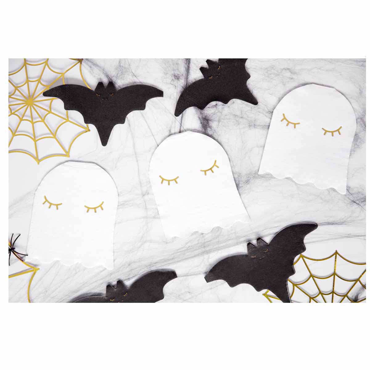 Whaline Halloween-Servietten (100 Stück) – Mit Geistern, Kürbissen & Skeletten Für Die Perfekte Grusel-Party