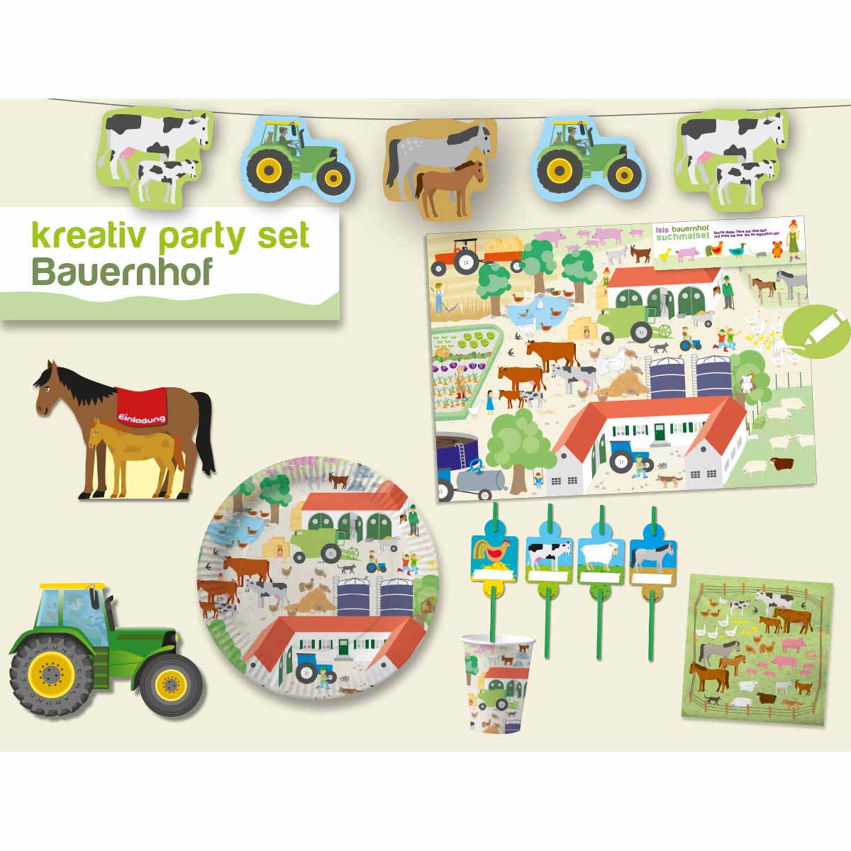 Isis Bauernhof-Partybox 61tlg.