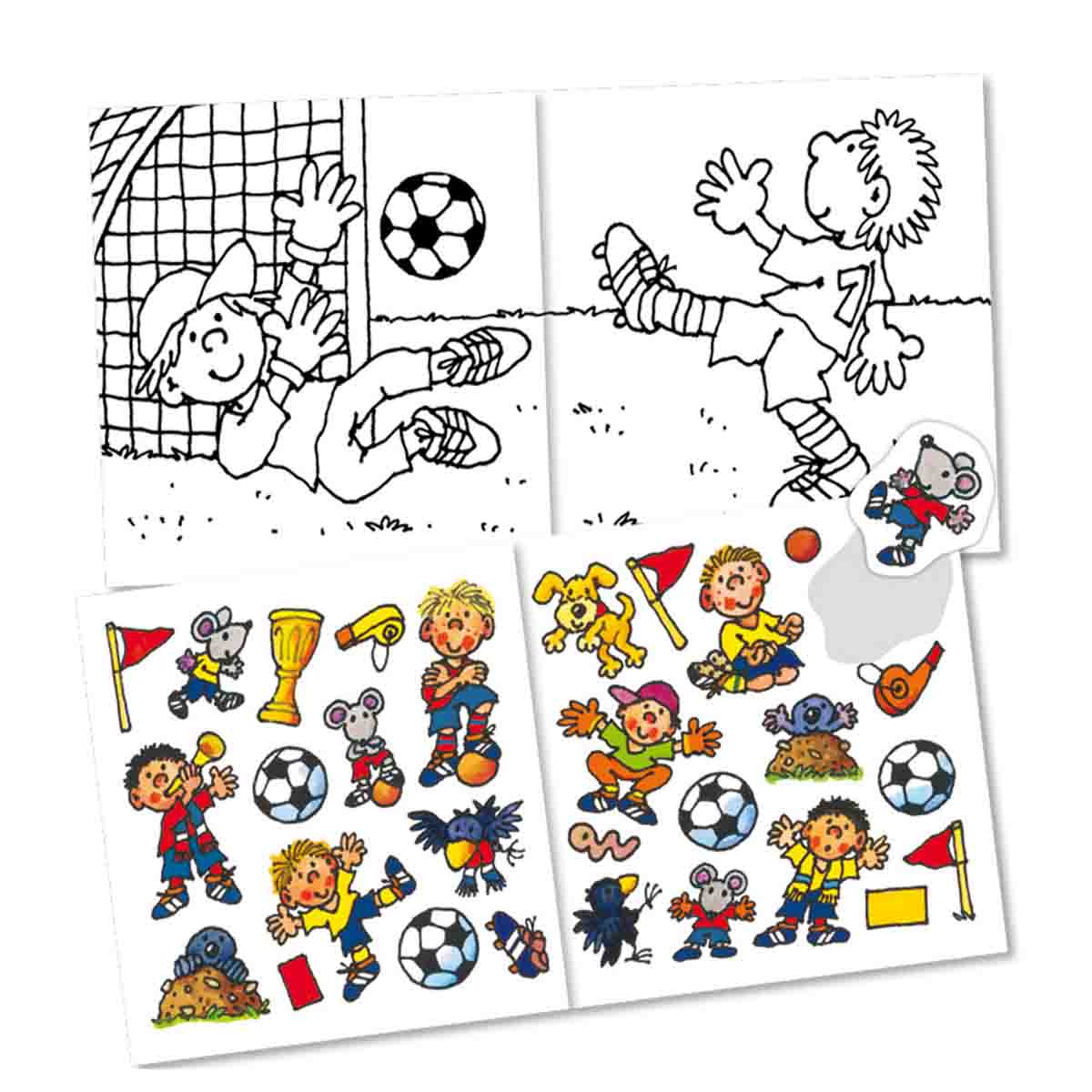 Mini-Malbuch mit Stickern Jungen