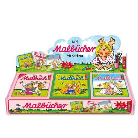 Mini-Malbuch mit Stickern Mädchen