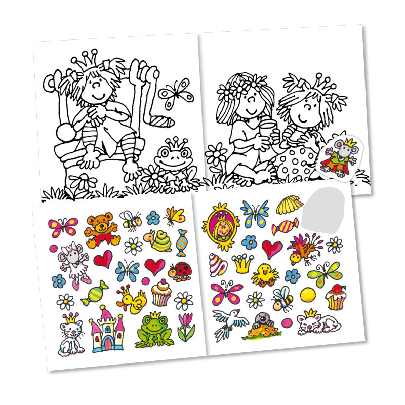Mini-Malbuch mit Stickern Mädchen