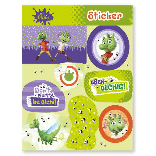 Olchis-Stickerbogen 1 Bogen Auslaufmotiv