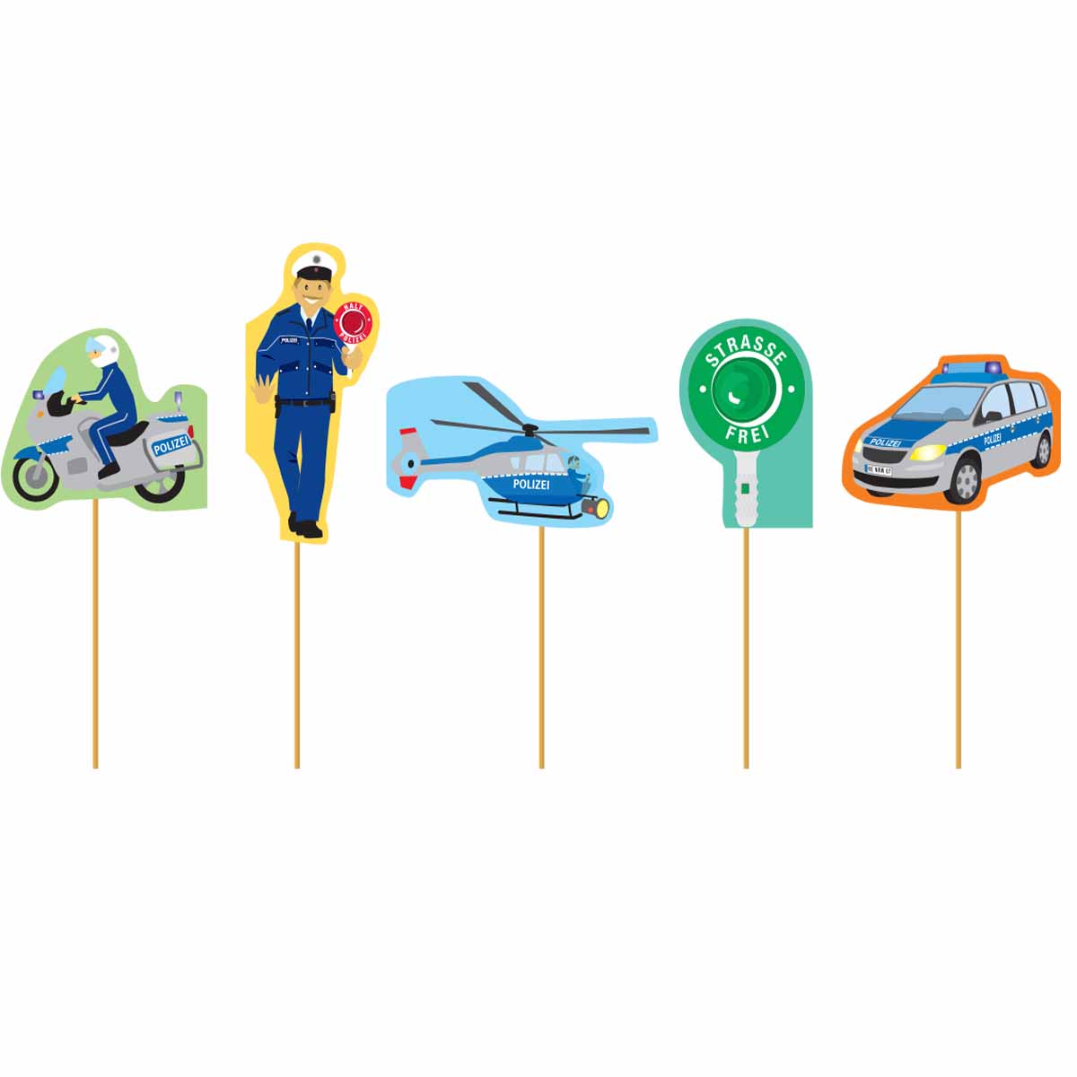 Polizei Muffin-Picker 10 Stück