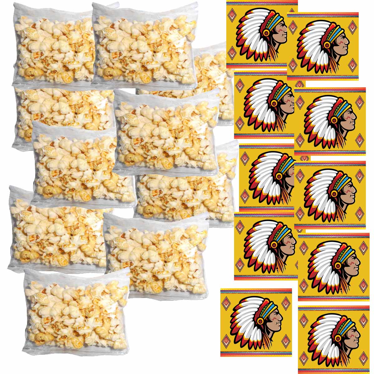 Indianer Popcorn Tütchen 10 Stück