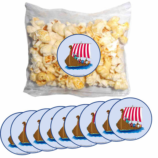 Popcorn Tütchen 10 Stück mit Wikinger Stickern