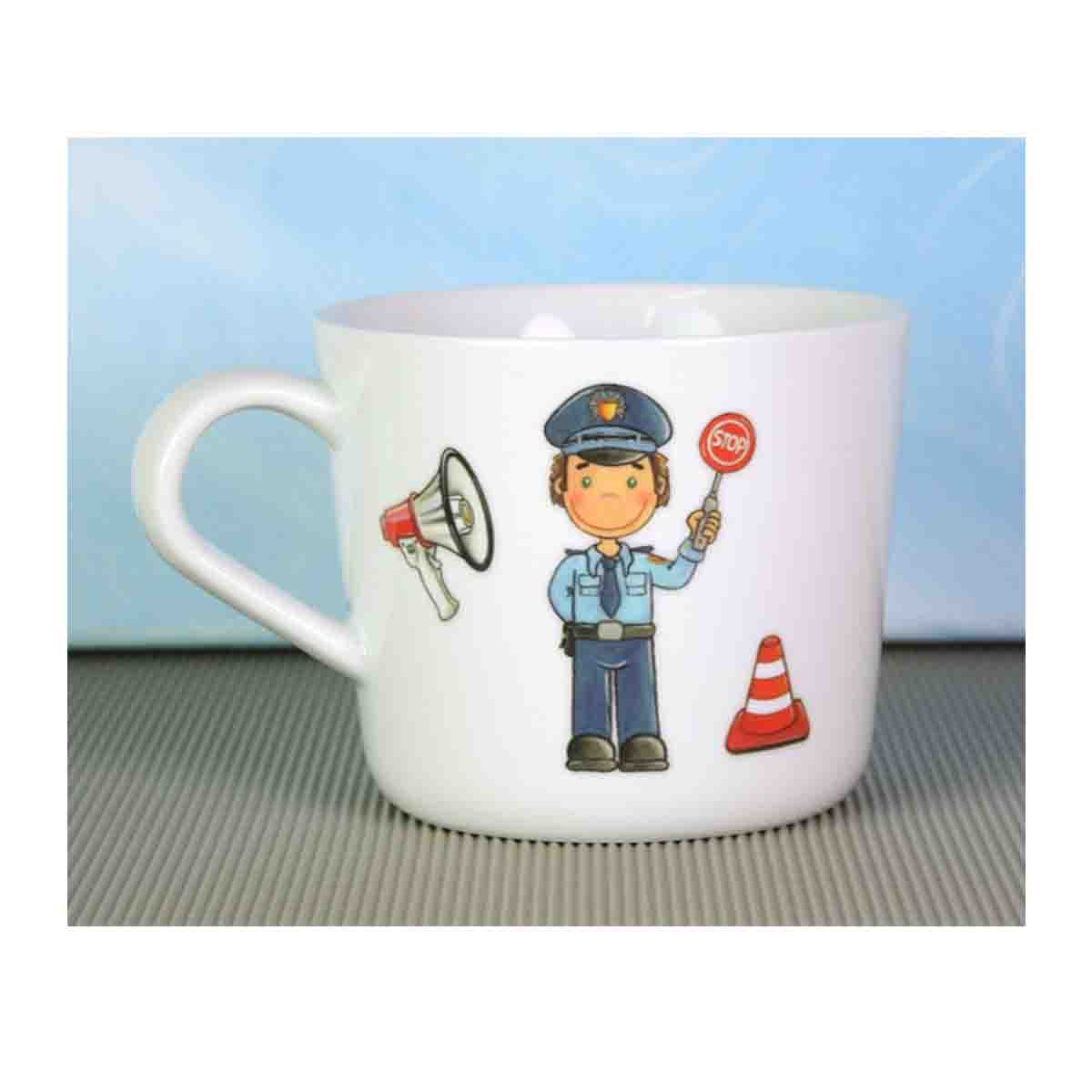 Porzellan-Sticker Polizei