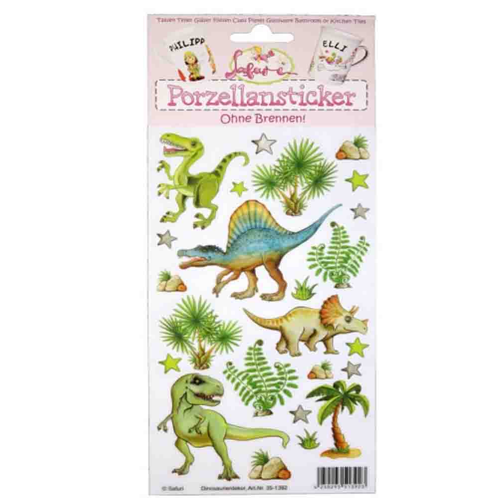 Porzellan-Sticker Dinosaurier