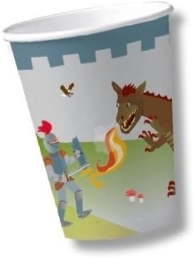 Becher Drache mit Ritter 8St.