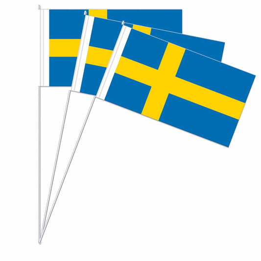 Schweden Papierflaggen 10 Stück