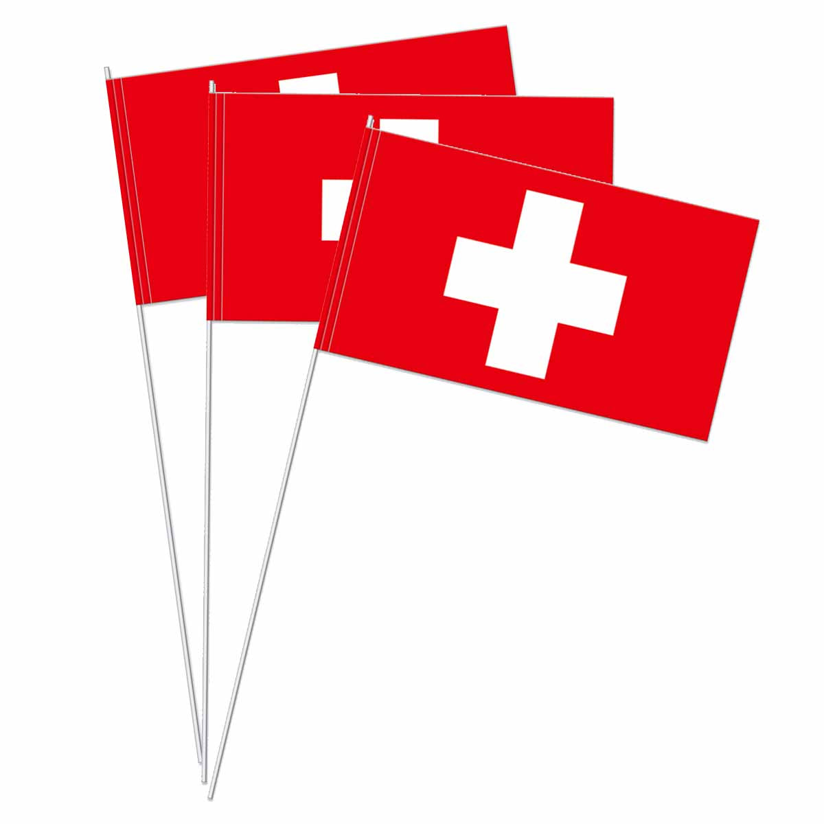 Schweiz Papierflaggen 10 Stück