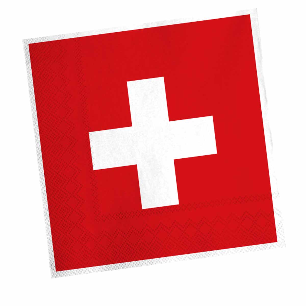 Schweiz Dekoset Servietten, Wimpelkette, Konfetti und Ballons