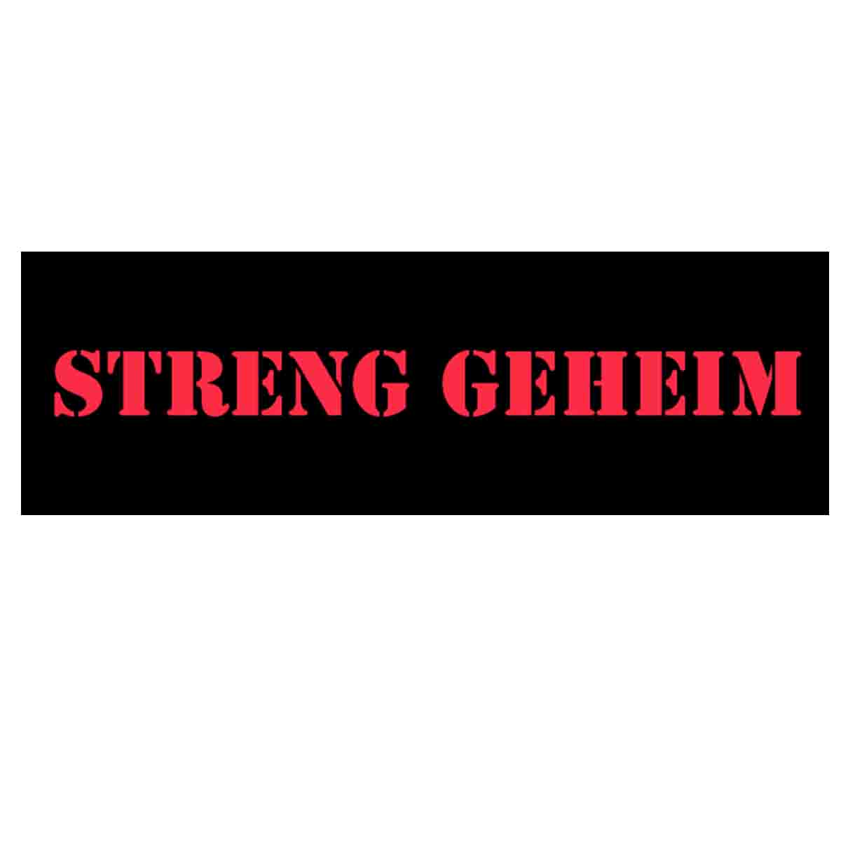 Sticker STRENG GEHEIM 10 Stück