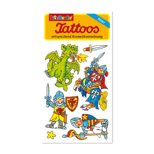 Ritter-Tattoo mit Drache