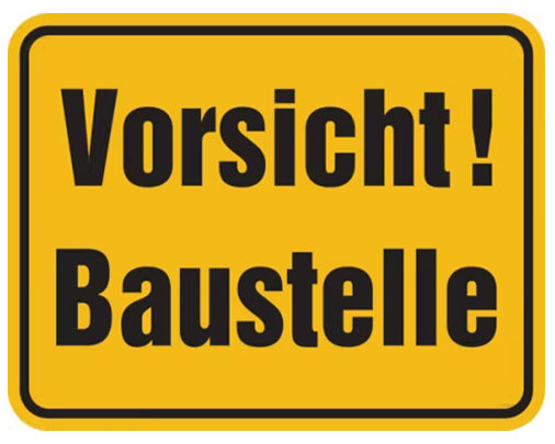 Sticker Vorsicht Baustelle 10 Stück