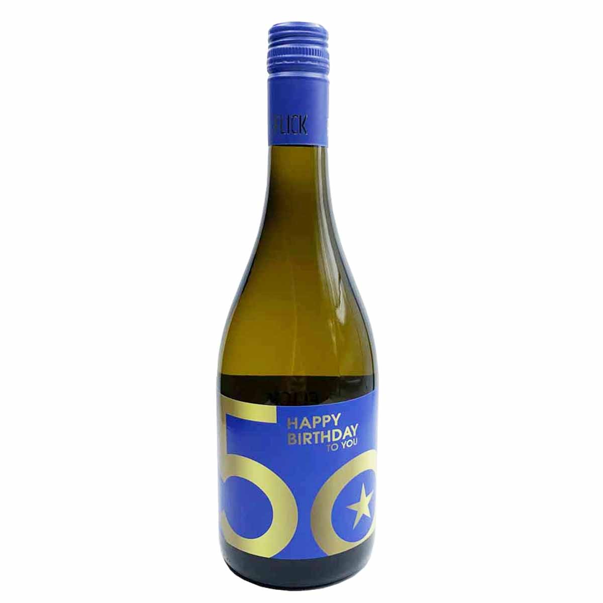 Präsent-Tüte 50. Geburtstag mit Wein und Nudeln