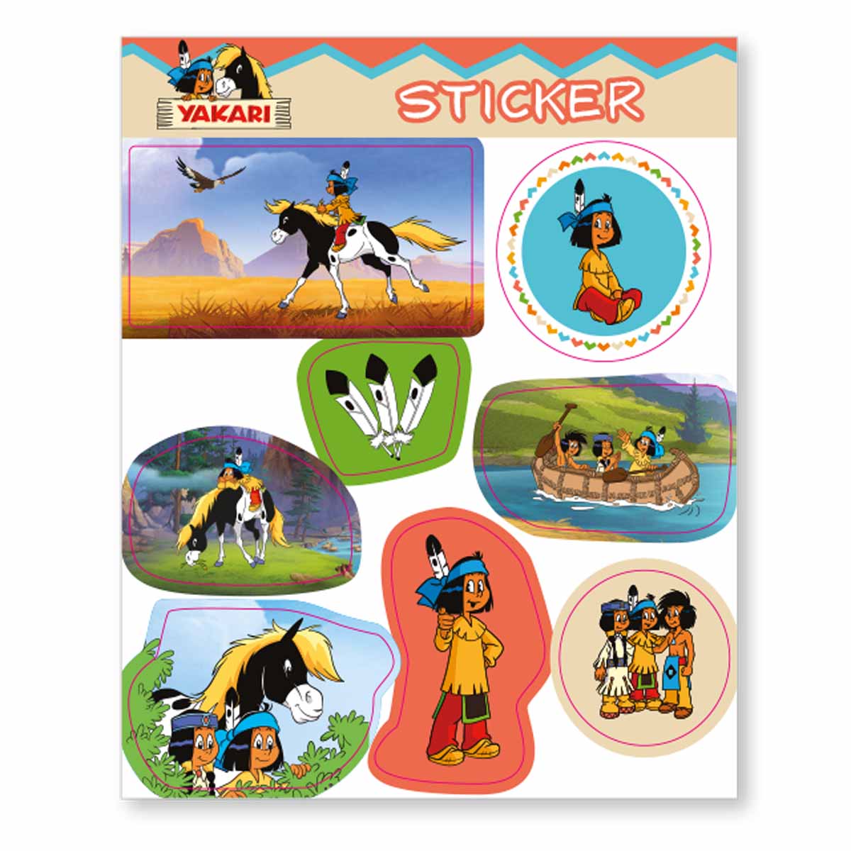 Yakari Mitgebselset Rätselheft + Sticker + Buntstifte