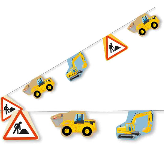 Achtung Baustelle-Wimpelkette