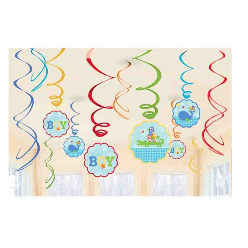 Babyparty Jungen Hängespiralen