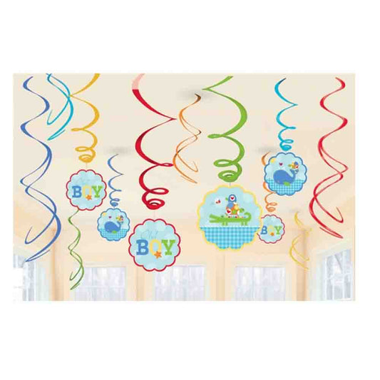 Babyparty Jungen Hängespiralen
