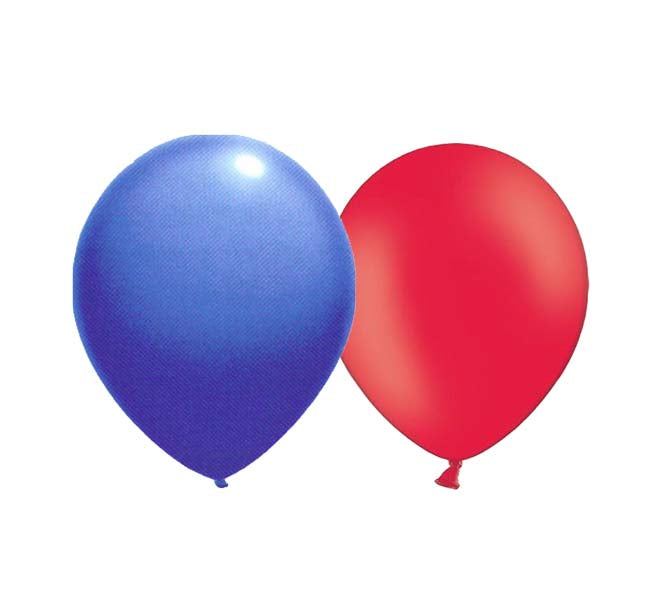 Ballons Blau/Rot 8 Stück