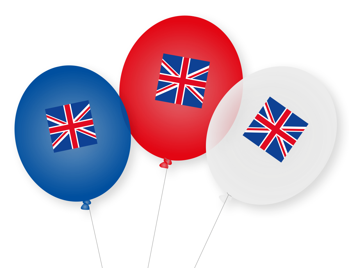 Union Jack Party-Set – Inkl. Pappteller (23 Cm), Becher (266 Ml), Wimpelkette & Mehr Für Britische Mottopartys