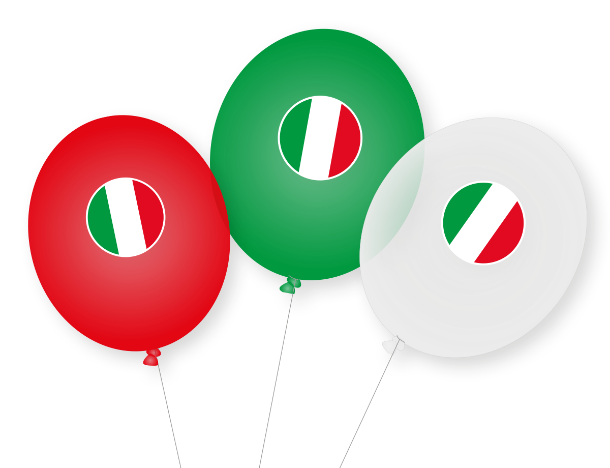 Italien-Ballons 9 Stück