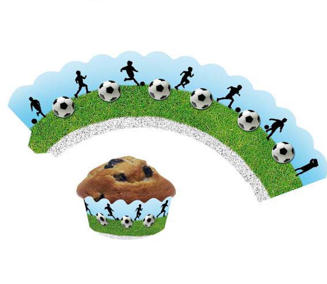 Cupcake Banderolen Fußball 12St.
