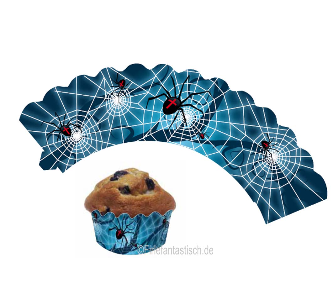 Cupcake Banderolen Spinne 12 Stück