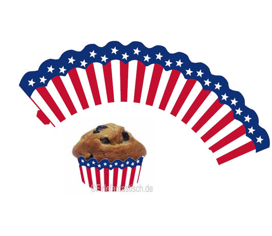 Cupcake Banderolen USA 12St.