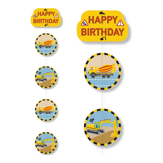 Baustelle-Hängegirlande Happy Birthday