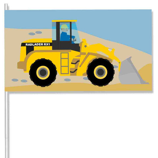 Papierflaggen Baustelle 8 Stück