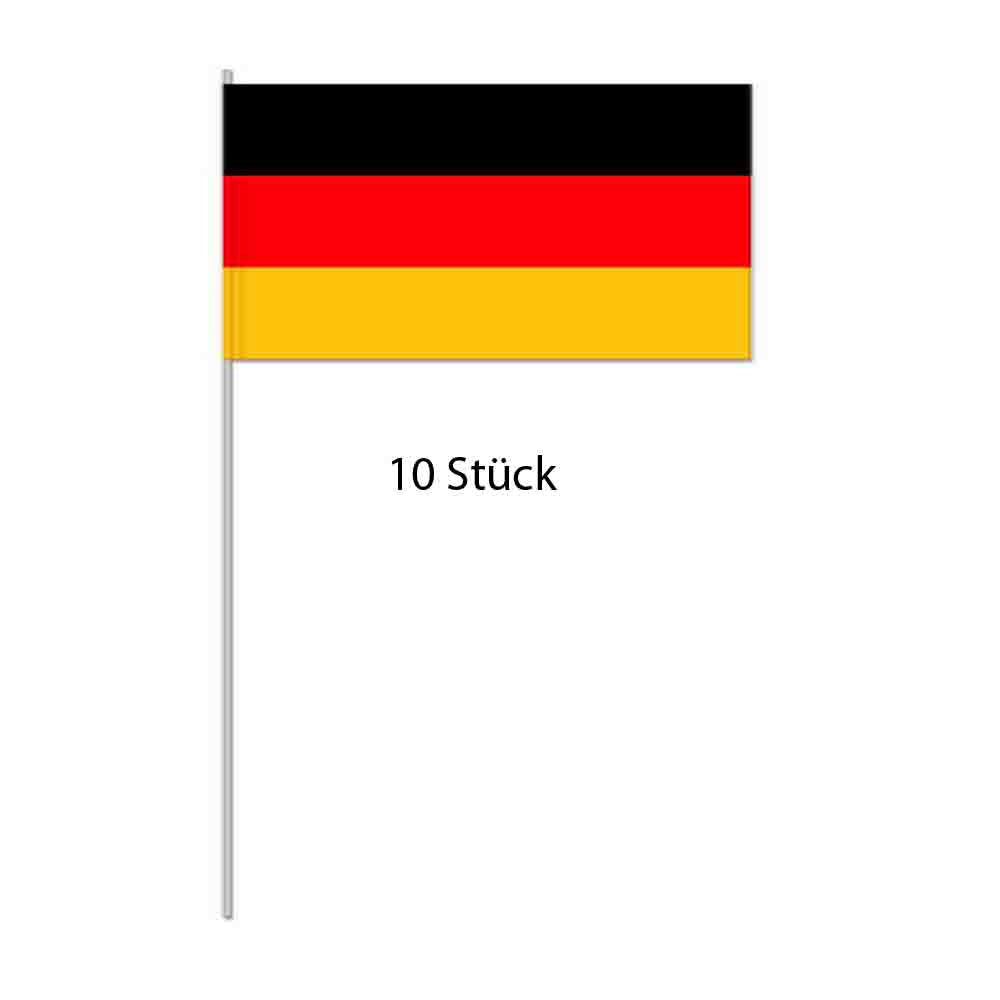 Papierflaggen Deutschland 10 Stück