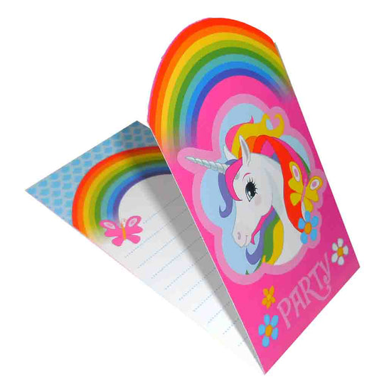 Einladungen Einhorn Regenbogen
