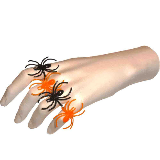 Spinnen-Fingerringe Orange 25St.