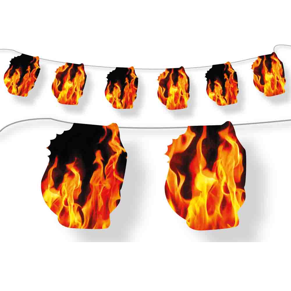 Flammen-Wimpelkette 3,5m
