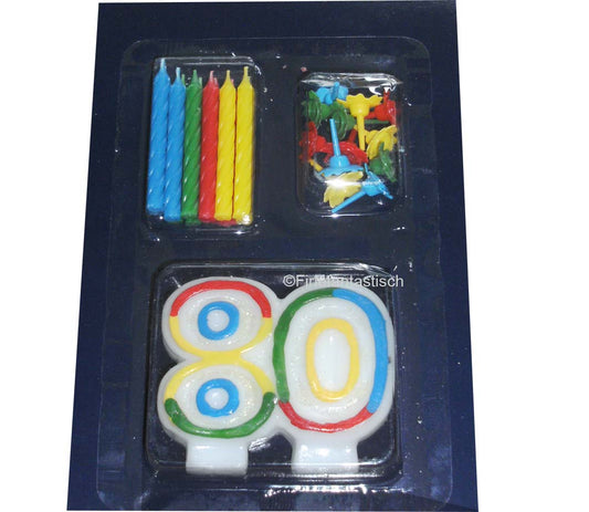 Jubiläumskerzen-Set 80