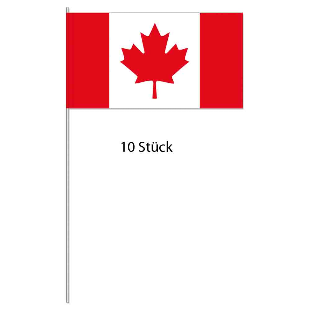 Papierflaggen Kanada 10 Stück
