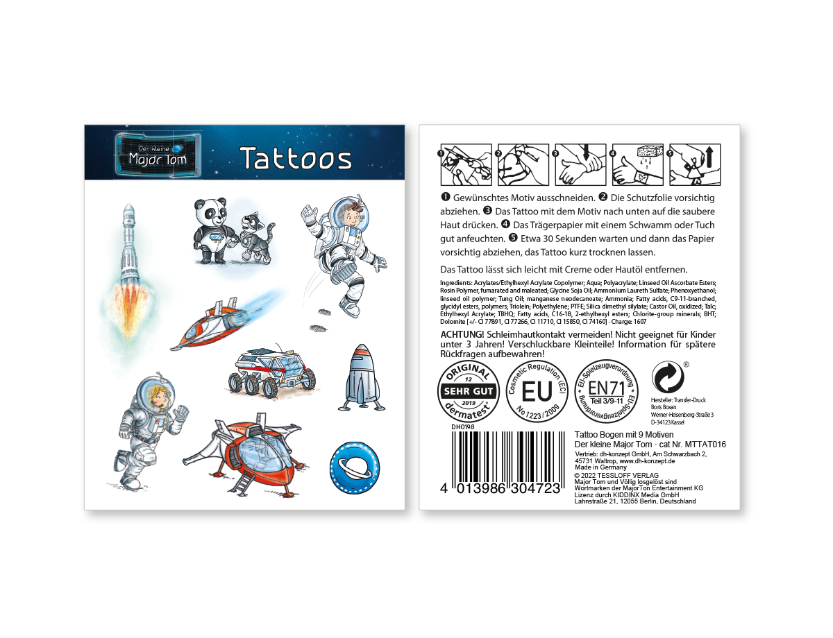 Astronaut Major Tom Tattoo 1 Bogen