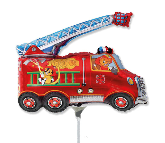 Folienballon Feuerwehr 31cm - 5 Stück