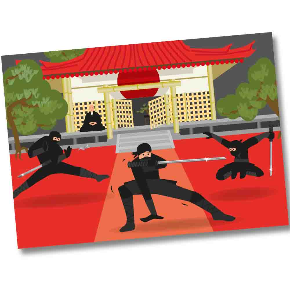 Ninja Kämpfer Tischset