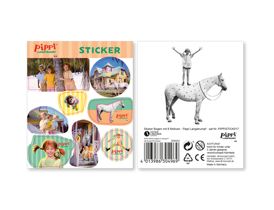 Pippi Langstrumpf Sticker-Bogen 1 Stück
