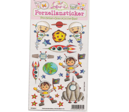 Porzellan-Sticker Weltraum