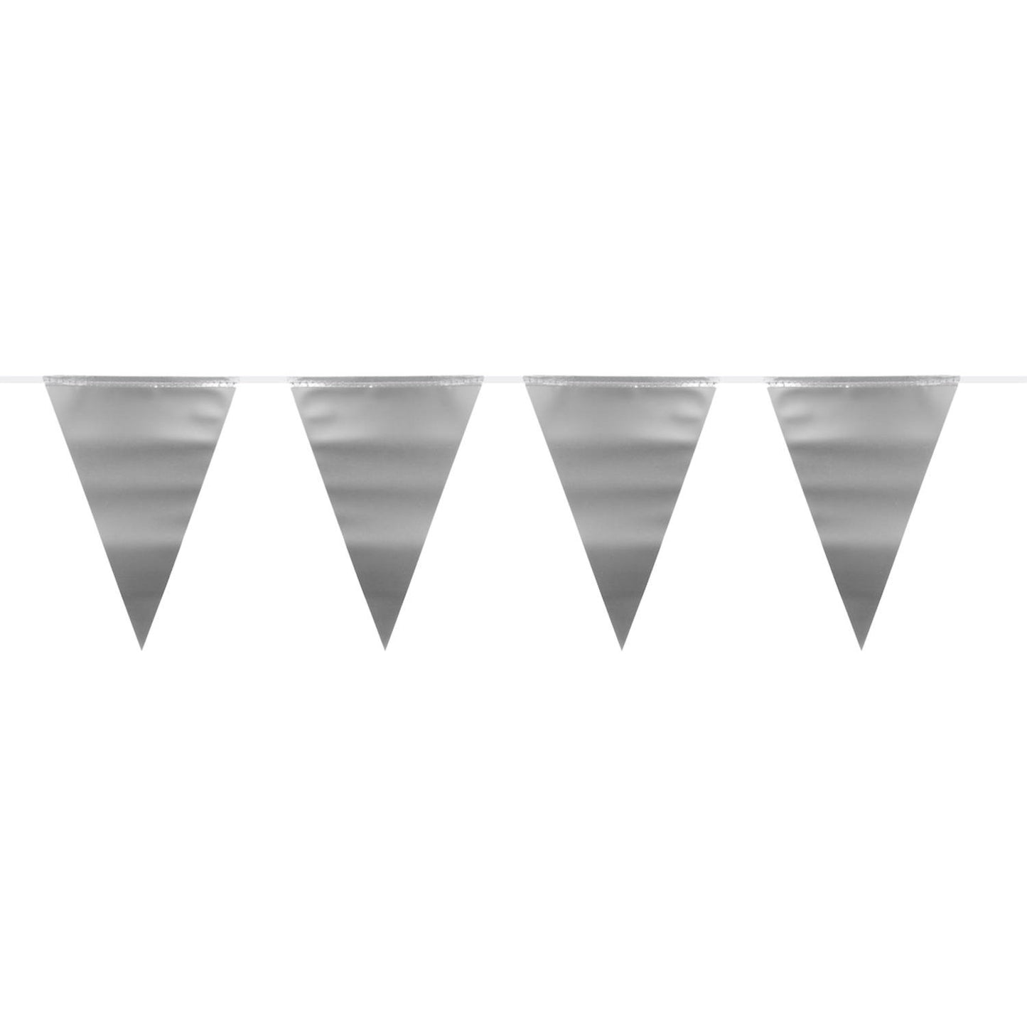 Wimpelkette Silber Metallic 6m