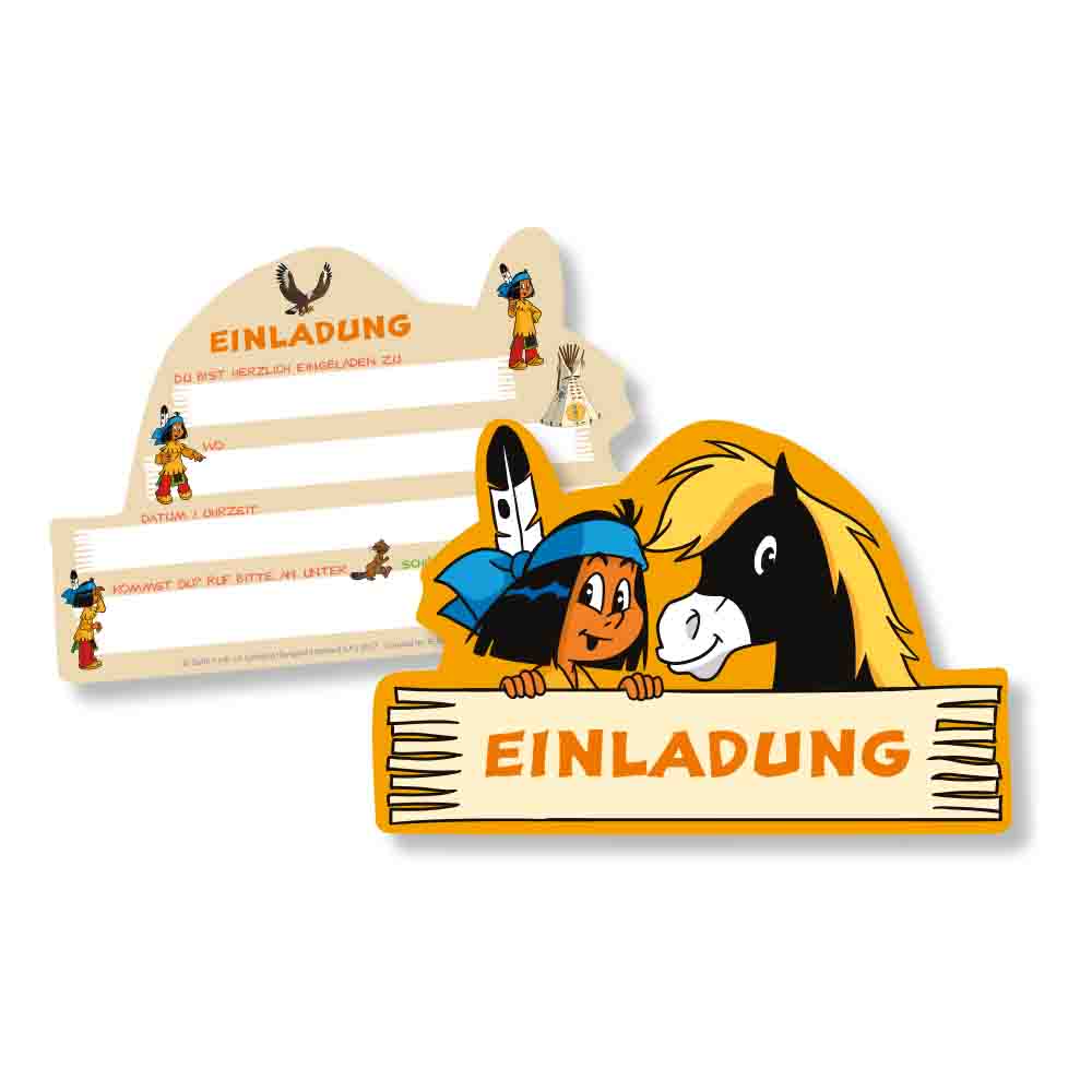 Yakari Einladungen 6St.
