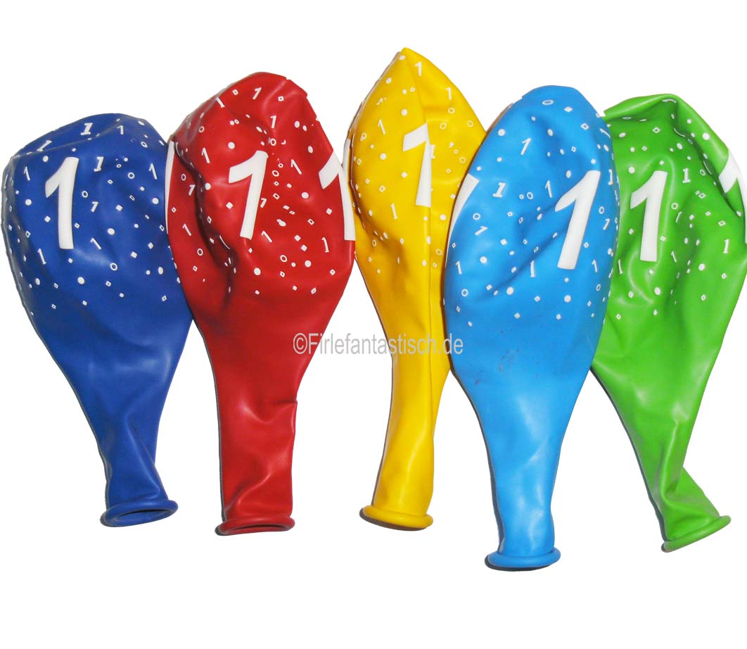 Latex-Ballons mit Zahlen / Zahl wählen